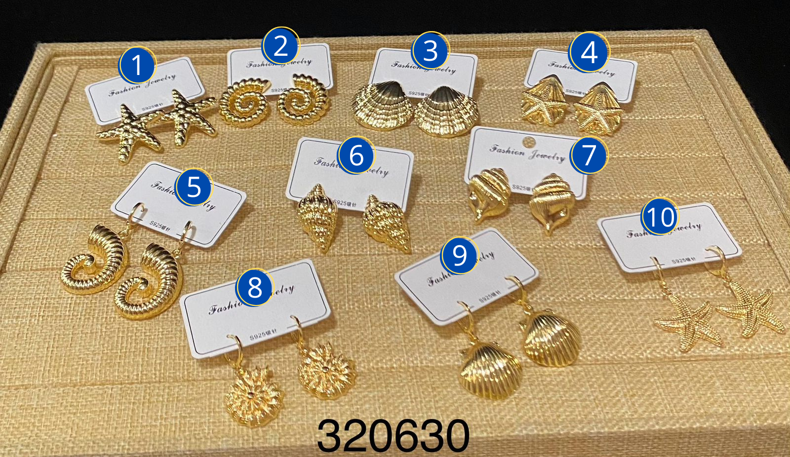 Aretes Dorados Varios diseños M5 Oro Laminado