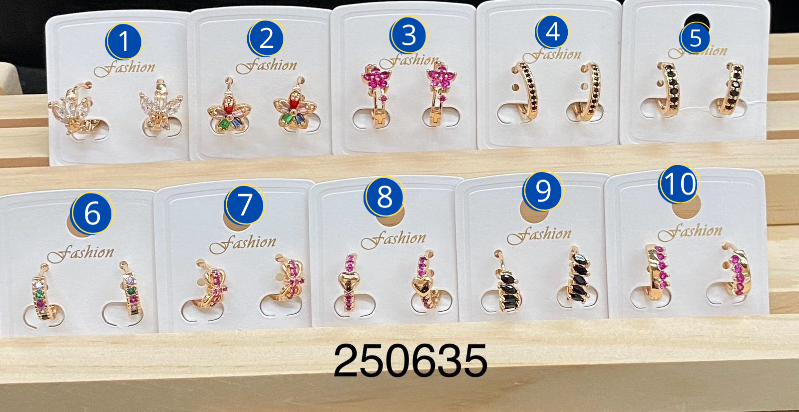 Aretes Dorados diferentes formas M27 Oro Laminado