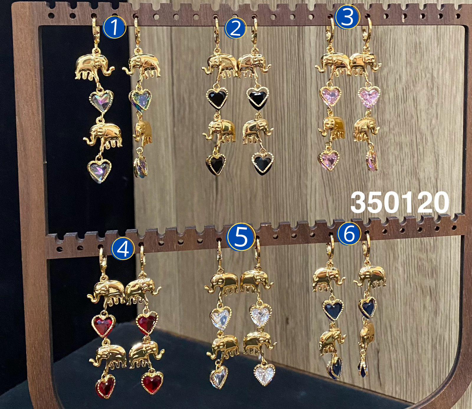 Aretes Largos Dorados M17 Oro Laminado