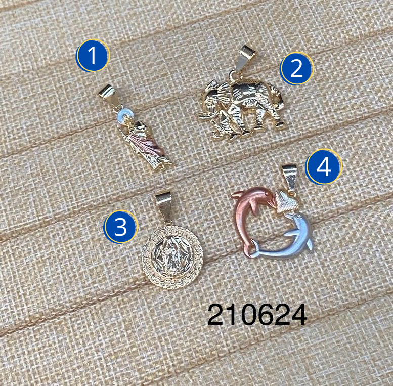 Dijes Dorados M2 Oro Laminado