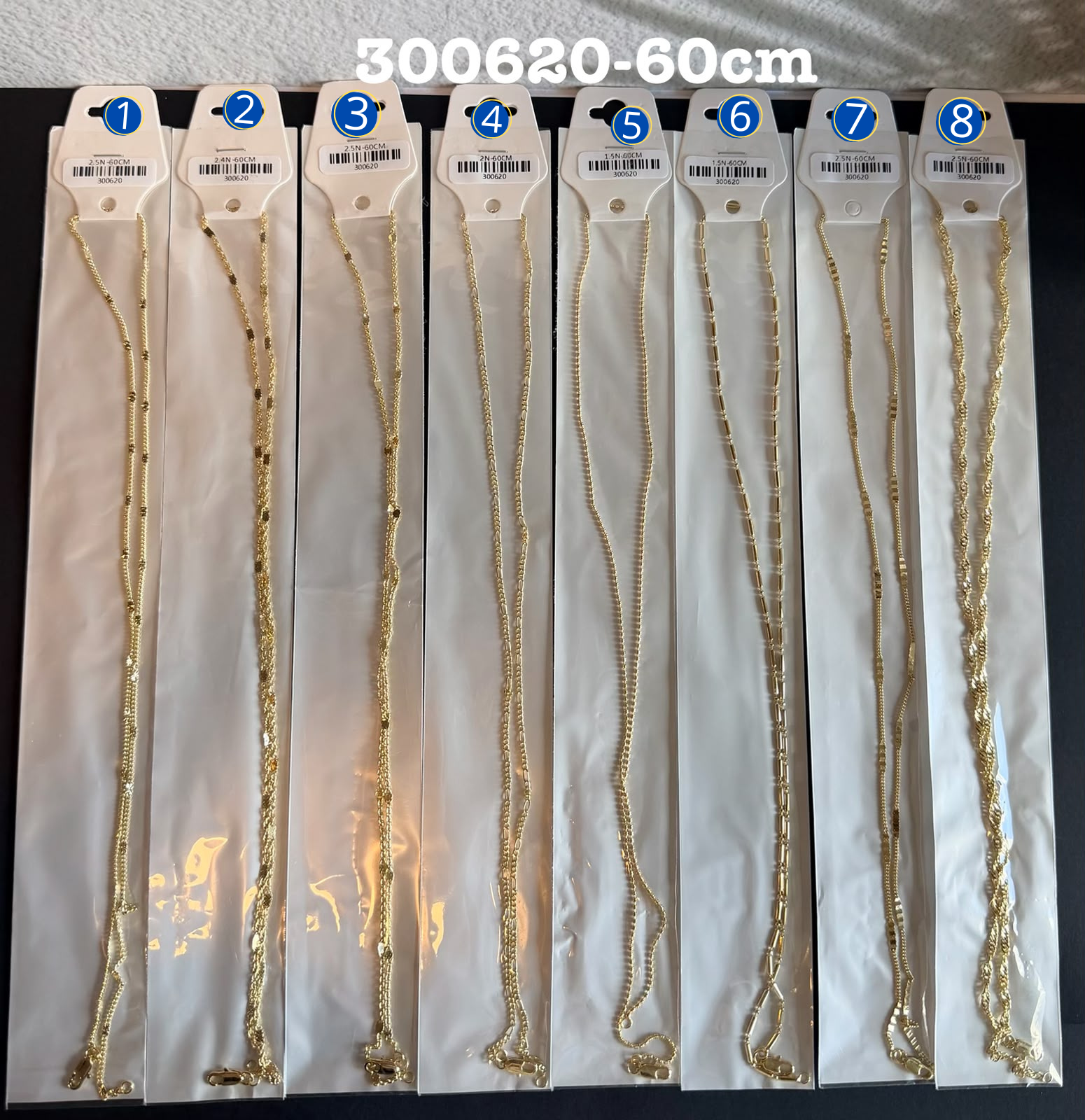 [01/AGOSTO/26] Cadena Dorada de 60 cm M2 Oro Laminado
