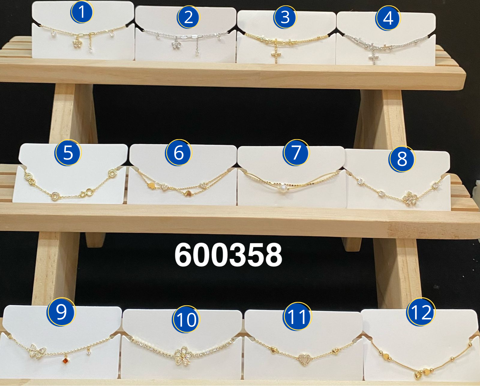 Pulseras Doradas Ansheli M6 Oro Laminado