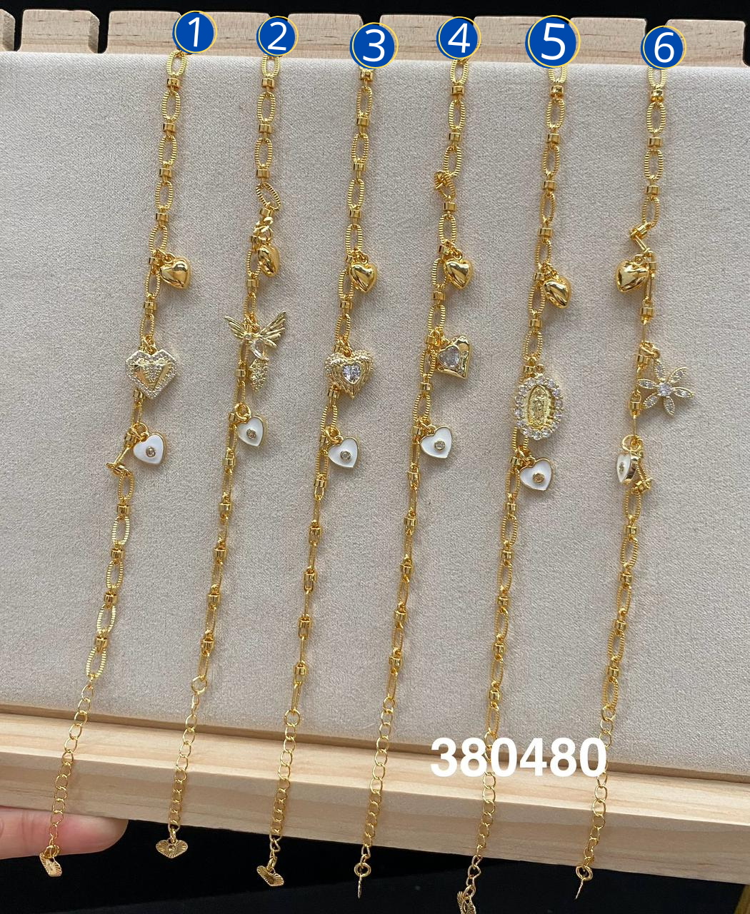 Pulsera Dorada M6 Oro Laminado