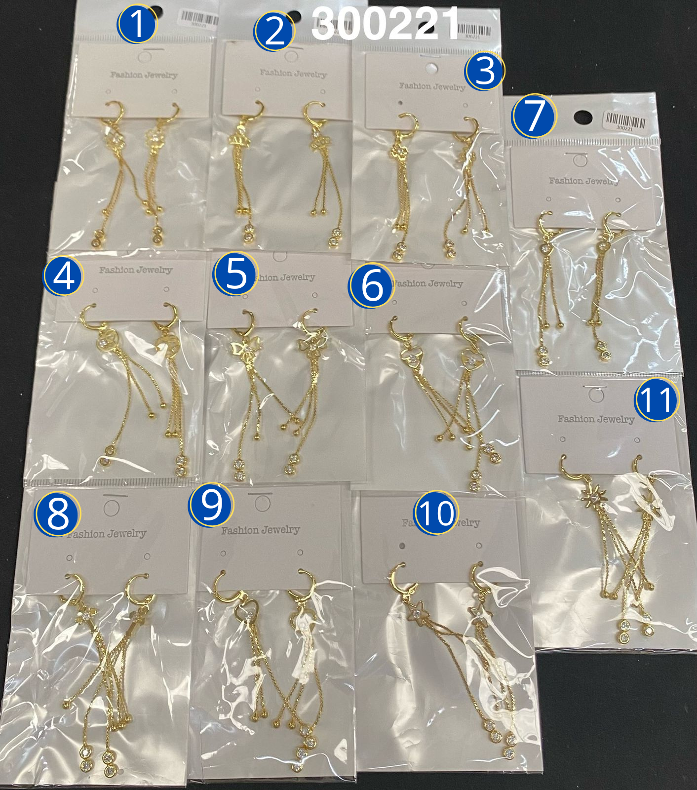 Aretes Dorados diferentes formas M20 Oro Laminado