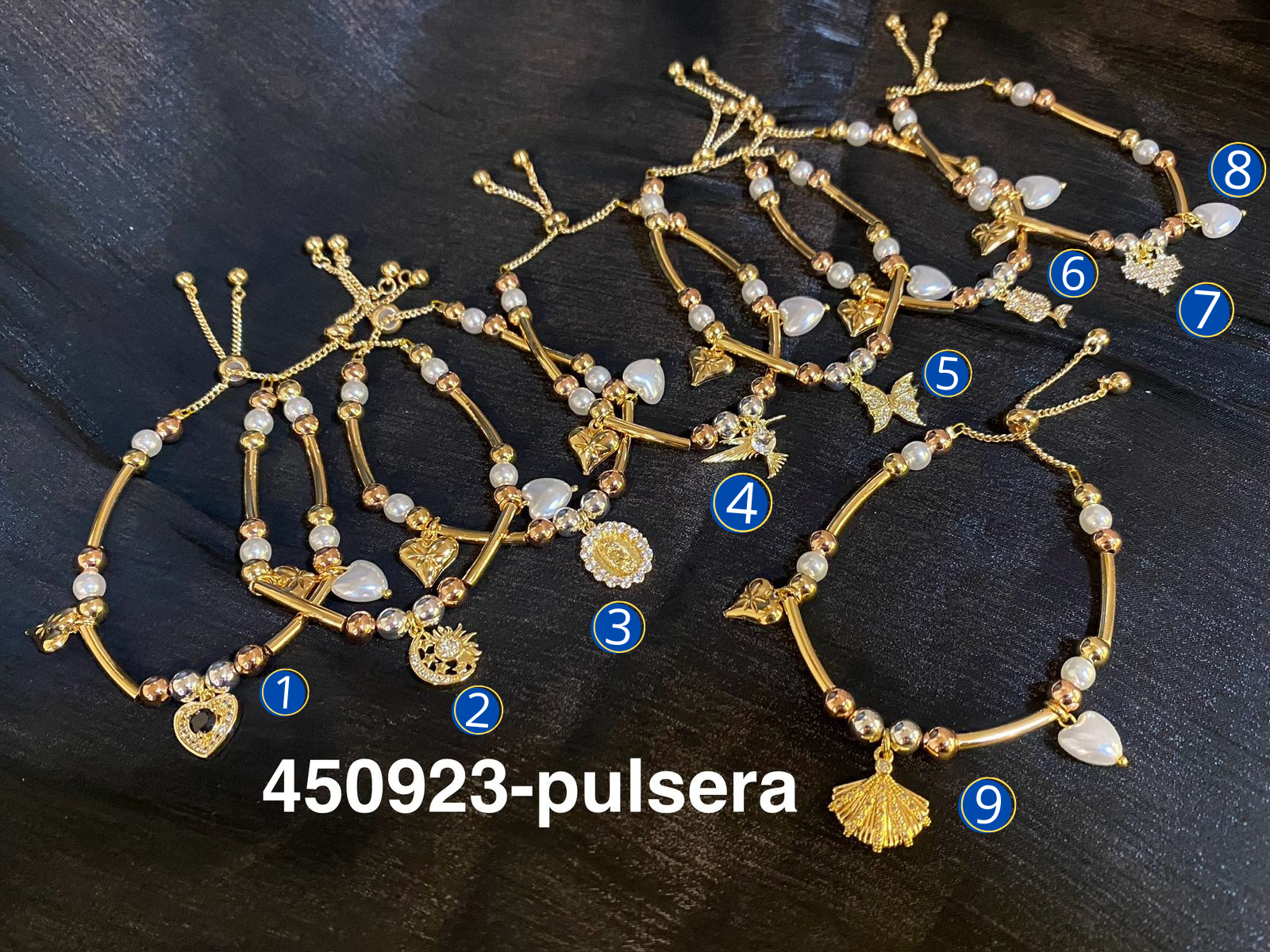 [08/JUNI/26] Pulsera Dorada de cuentas y Dije M4 Oro Laminado