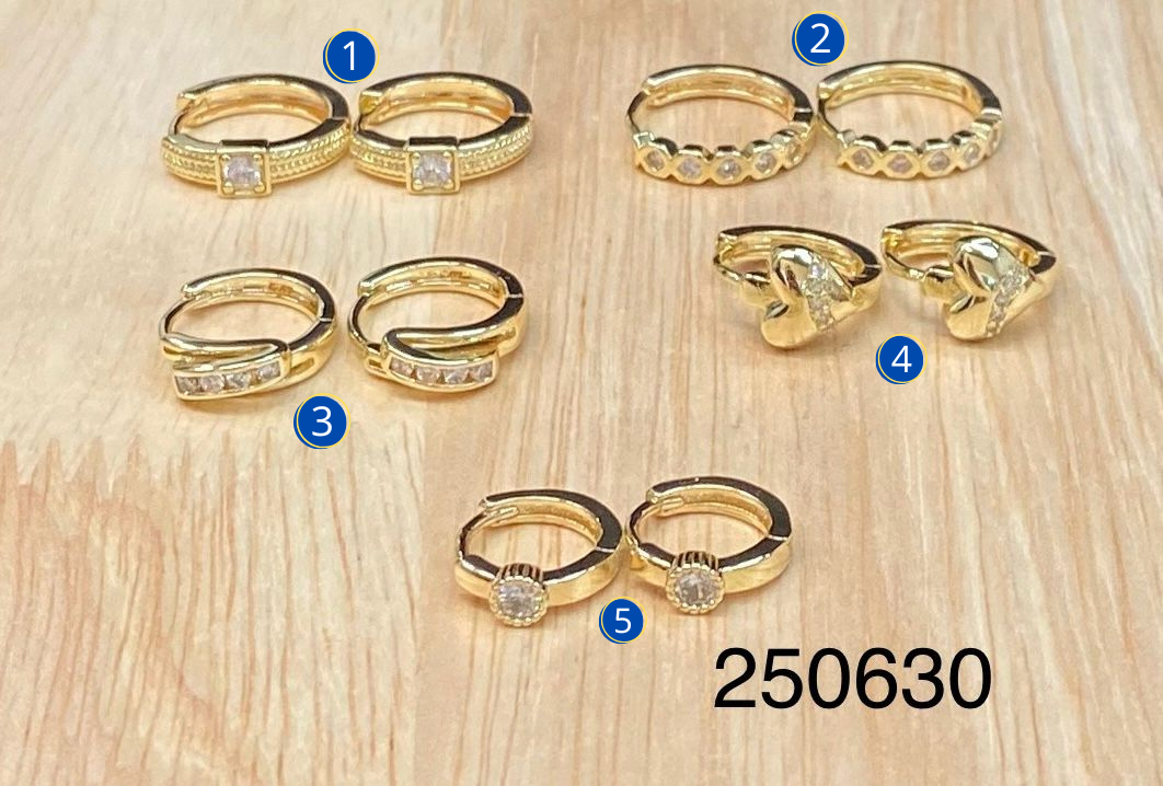 Aretes Huggies Dorados M4 Oro Laminado