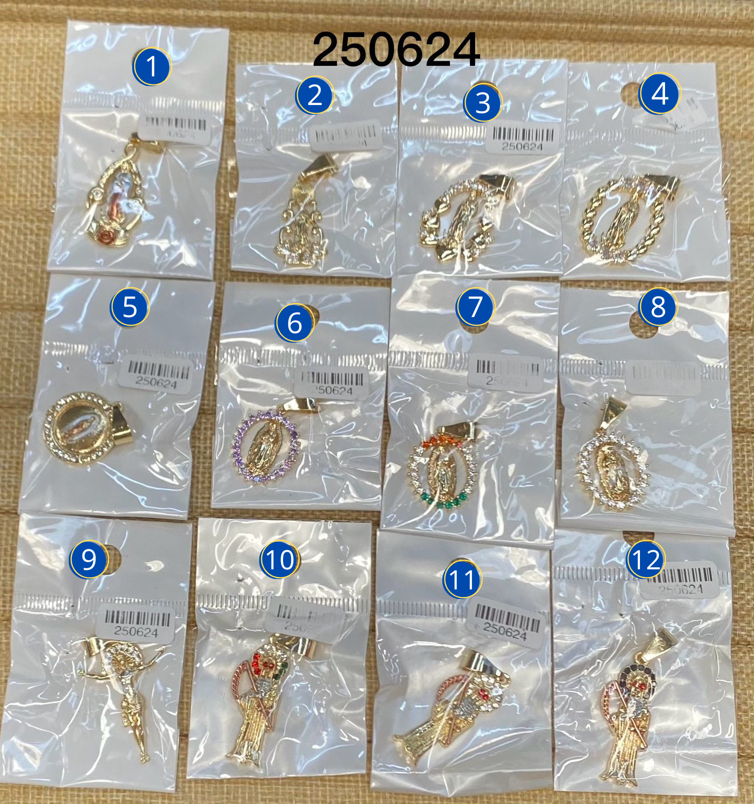 Dijes Dorados M12 Oro Laminado