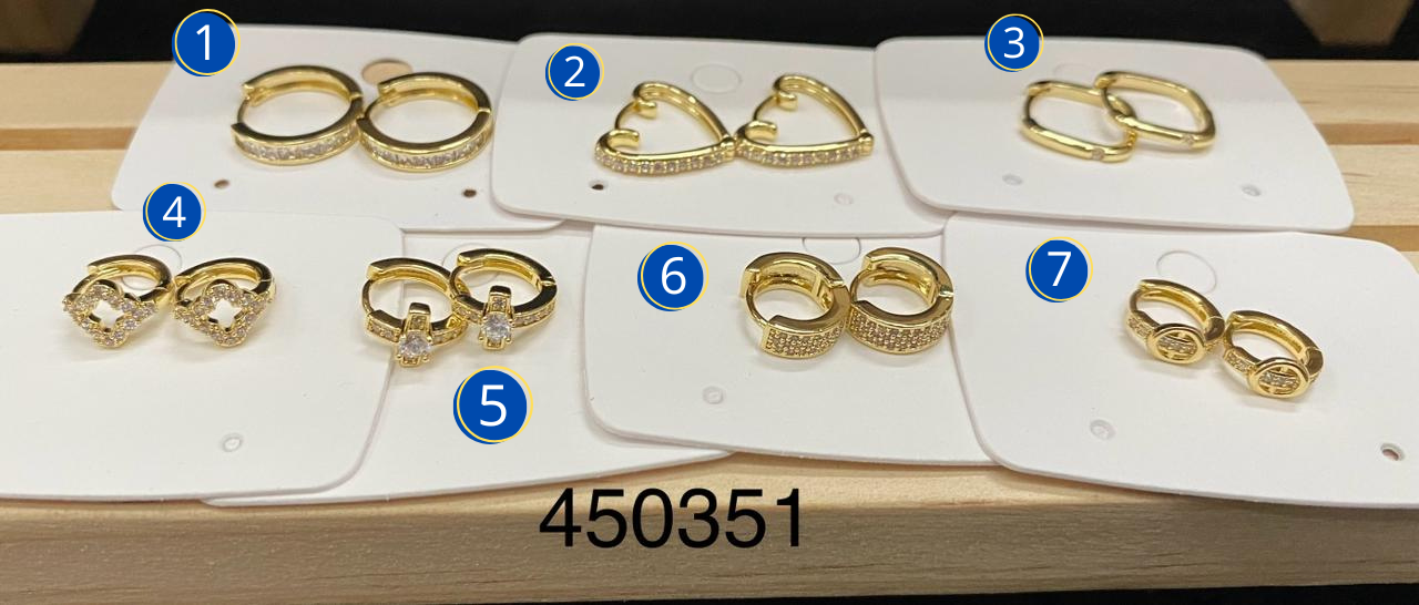 ARETES DORADOS M4 - Oro Laminado