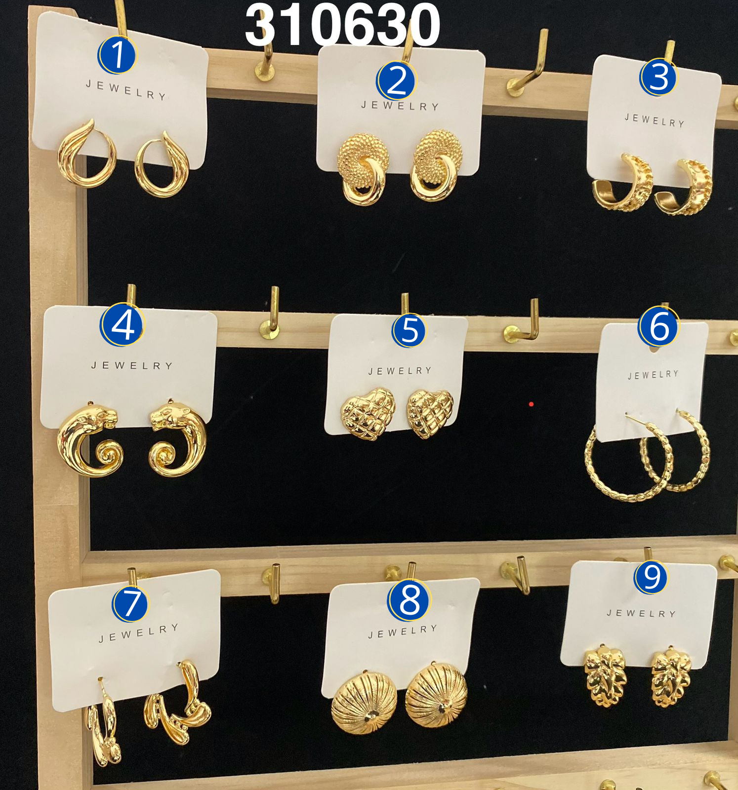 Aretes Dorados Diferentes Diseños M10 Oro Laminado