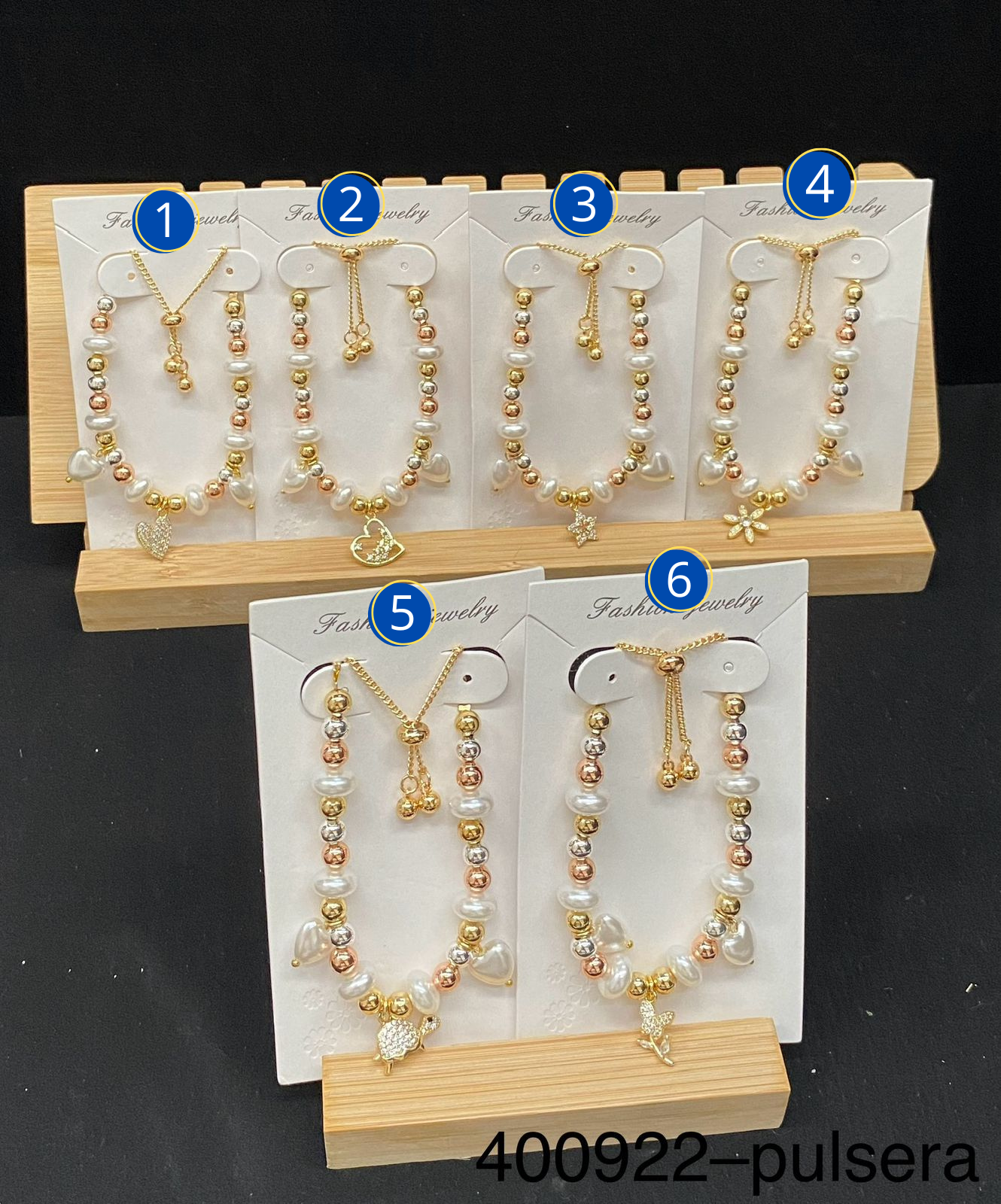 Pulseras con dijes M27 ORO LAMINADO