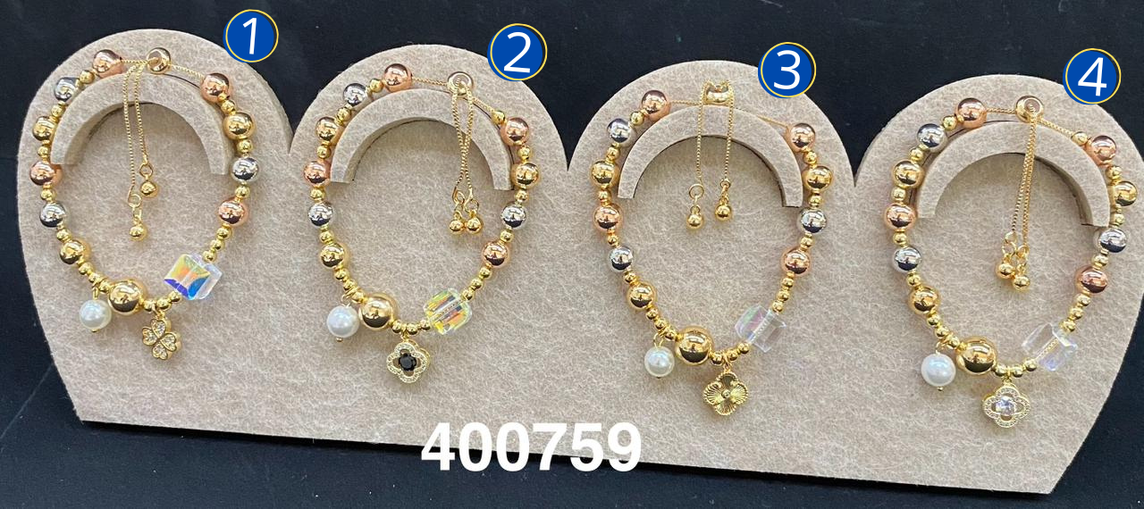 Pulseras Doradas con Dije M1 Oro Laminado 03/03/26