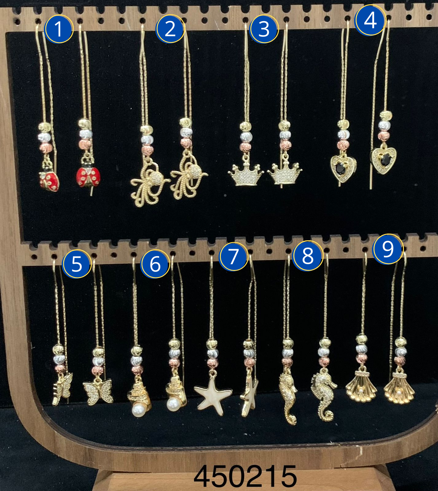 Aretes M3 ORO LAMINADO