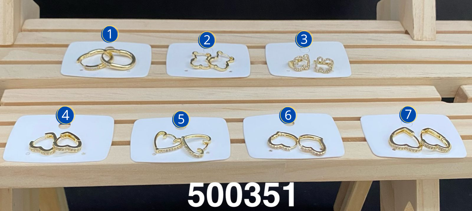 Aretes Dorados M13 Oro Laminado