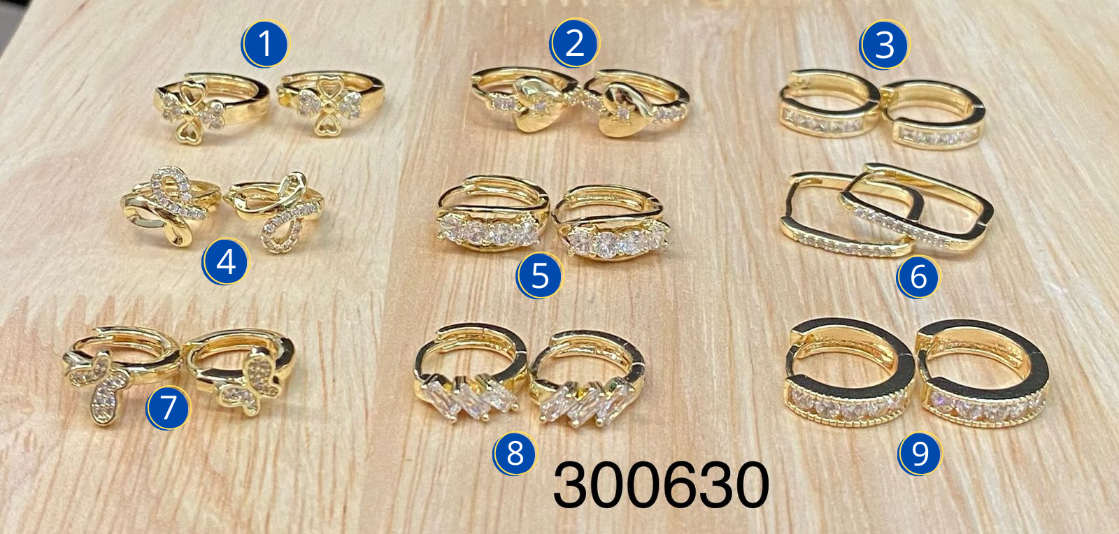 Aretes Huggies Dorados M9 Oro Laminado