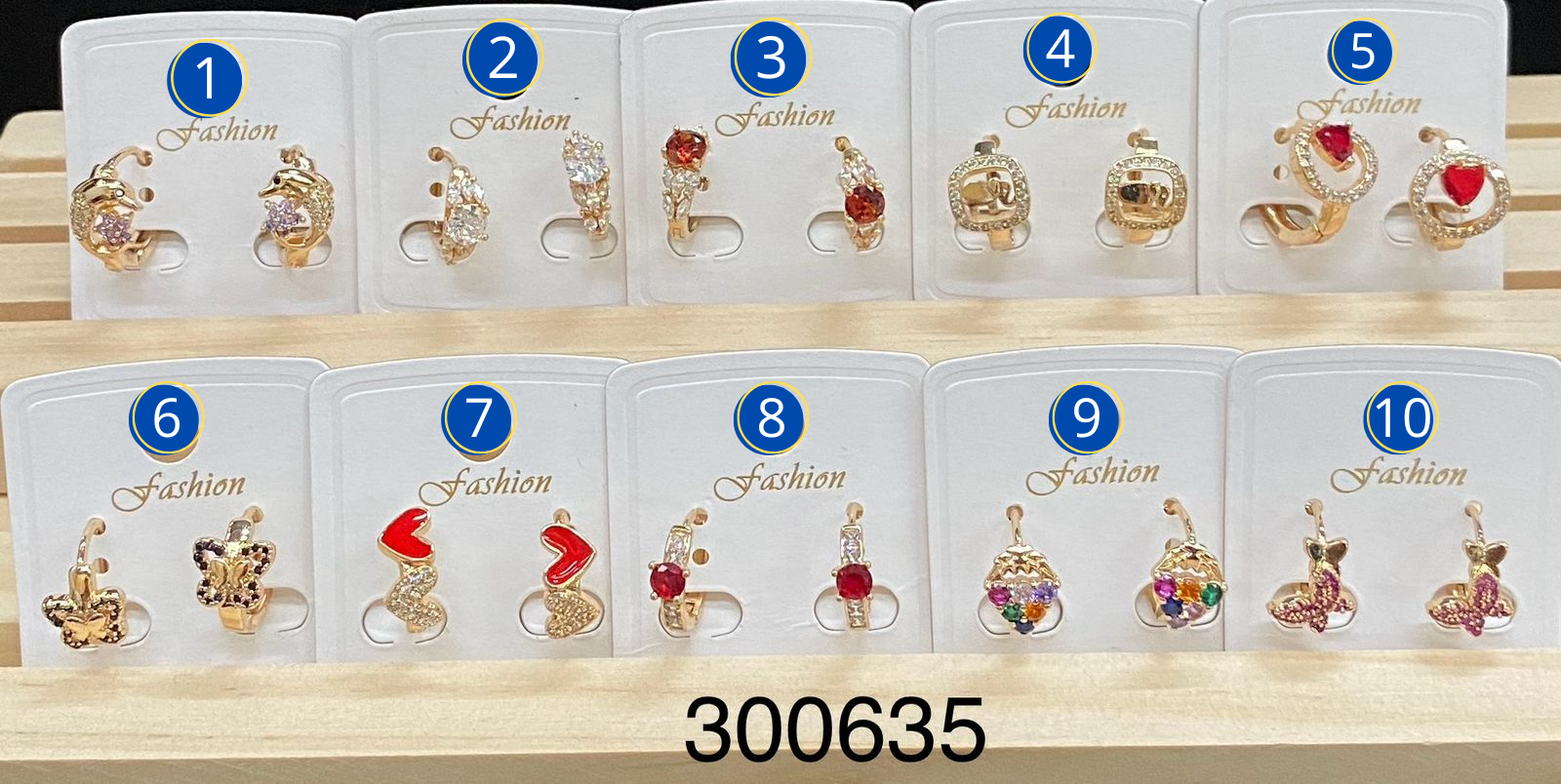 Aretes Dorados diferentes formas M36 Oro Laminado