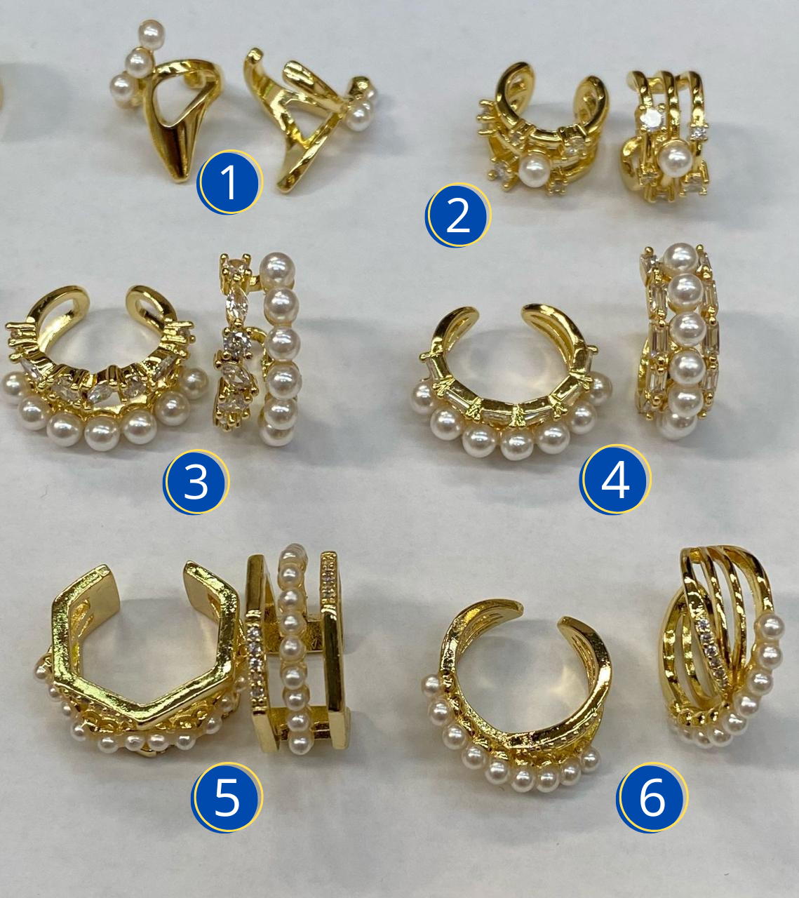 Aretes Simulador M6 ORO LAMINADO