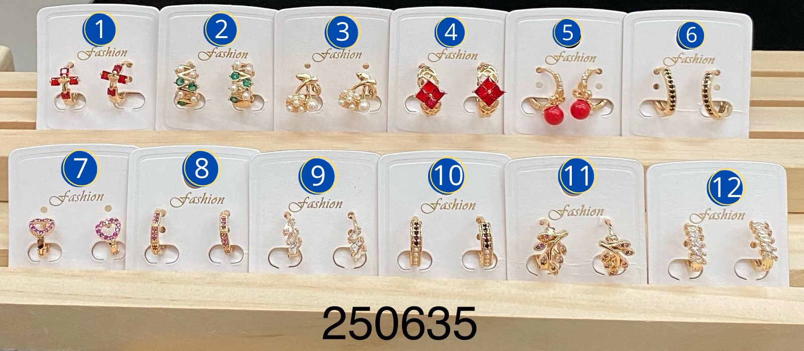 Aretes Dorados diferentes formas M21 Oro Laminado