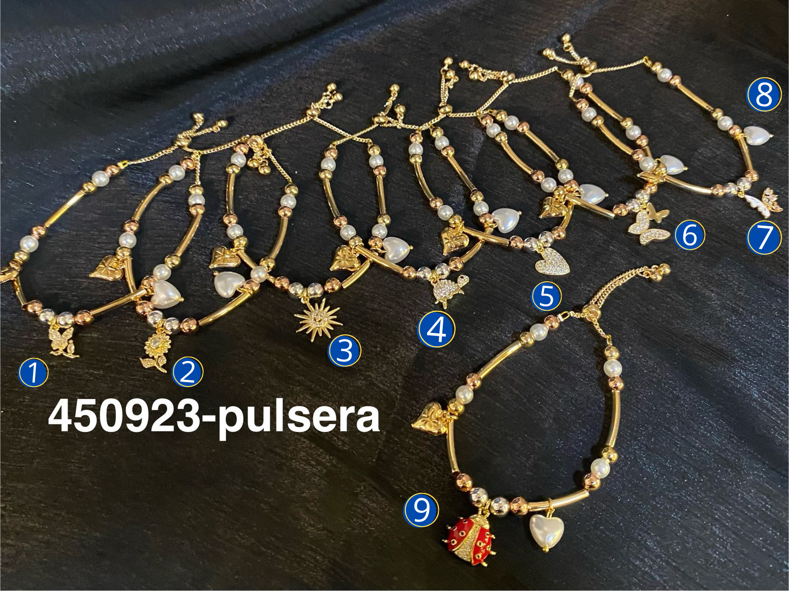 [08/JUNI/26] Pulsera Dorada de cuentas y Dije M1 Oro Laminado