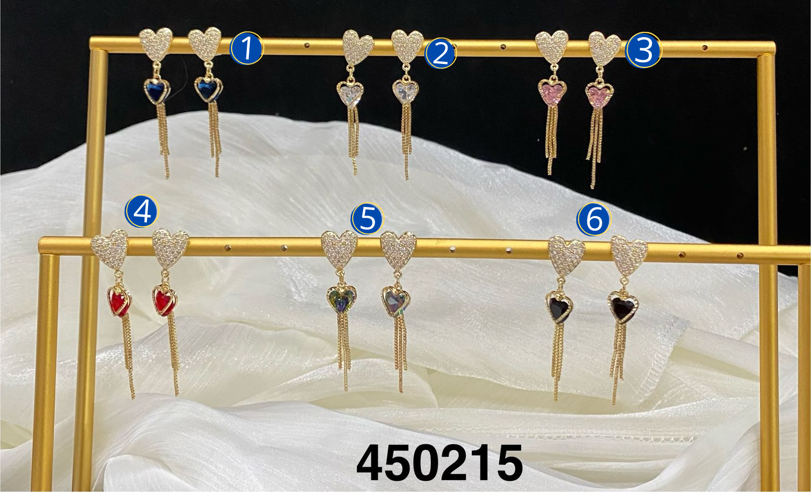 Aretes Largos Dorados M23 Oro Laminado