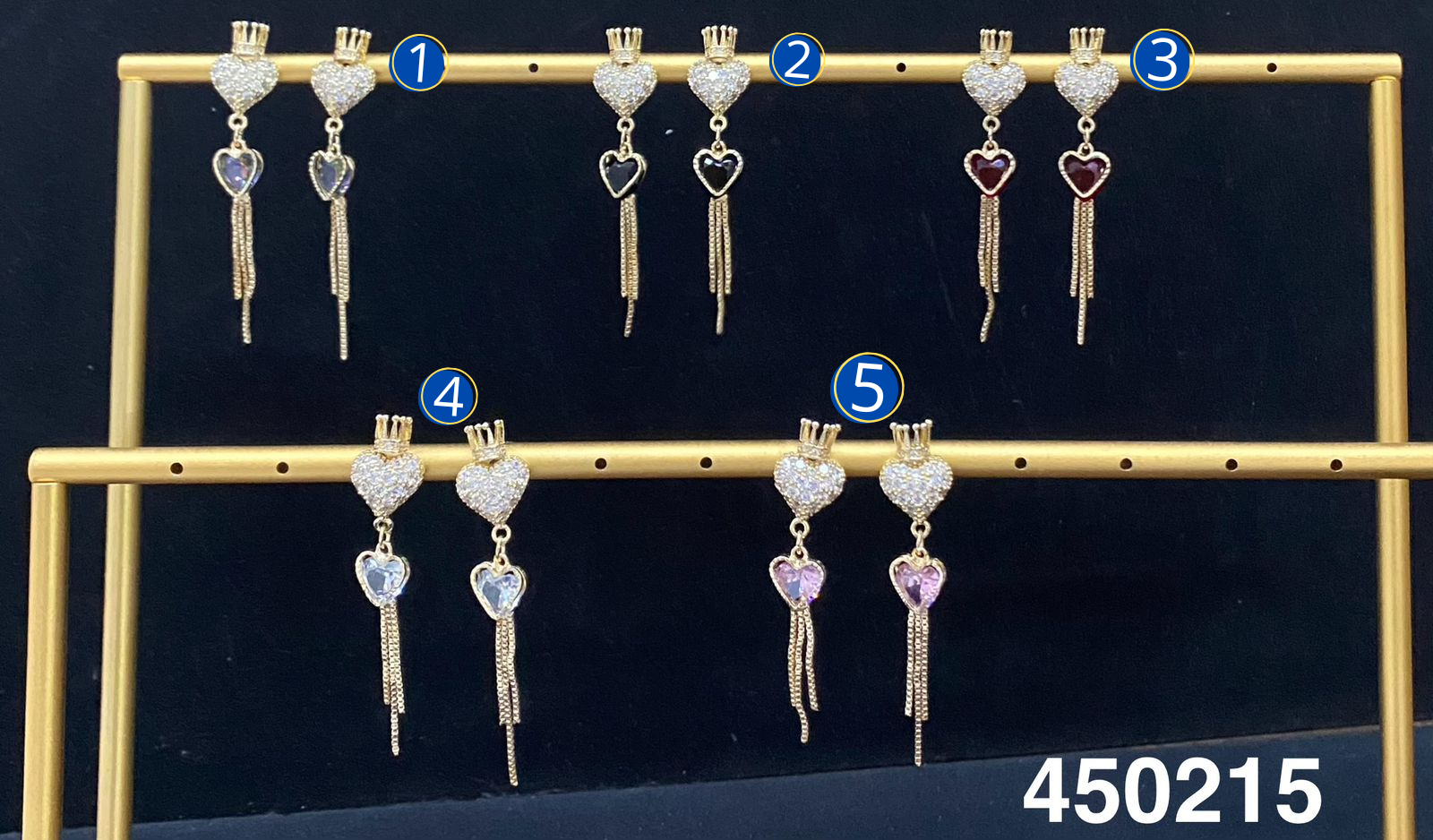 Aretes Largos Dorados M31 Oro Laminado