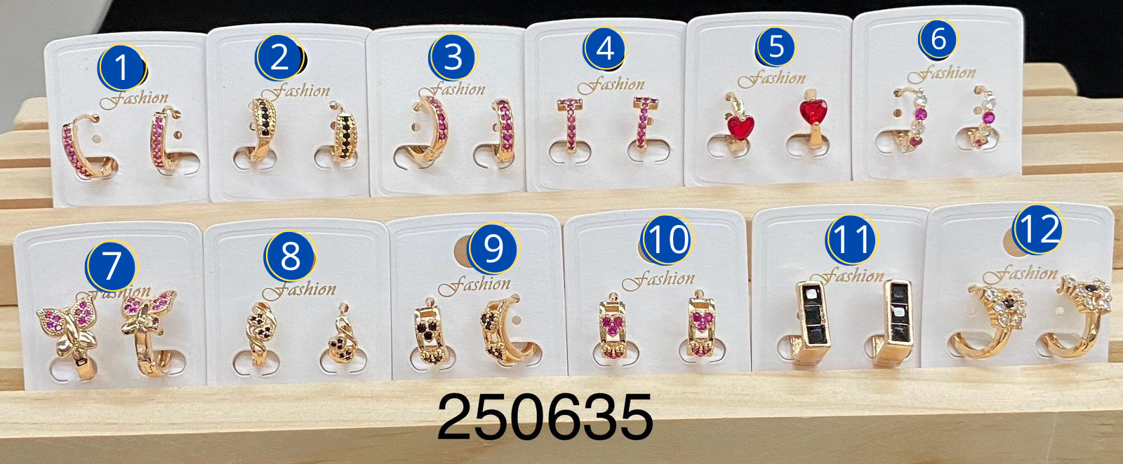 Aretes Dorados diferentes formas M19 Oro Laminado