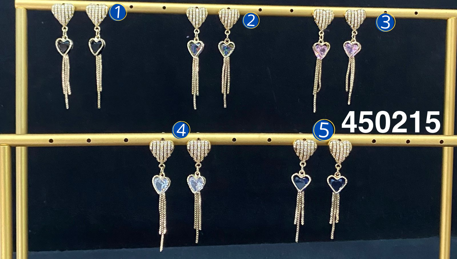 Aretes Largos Dorados M30 Oro Laminado