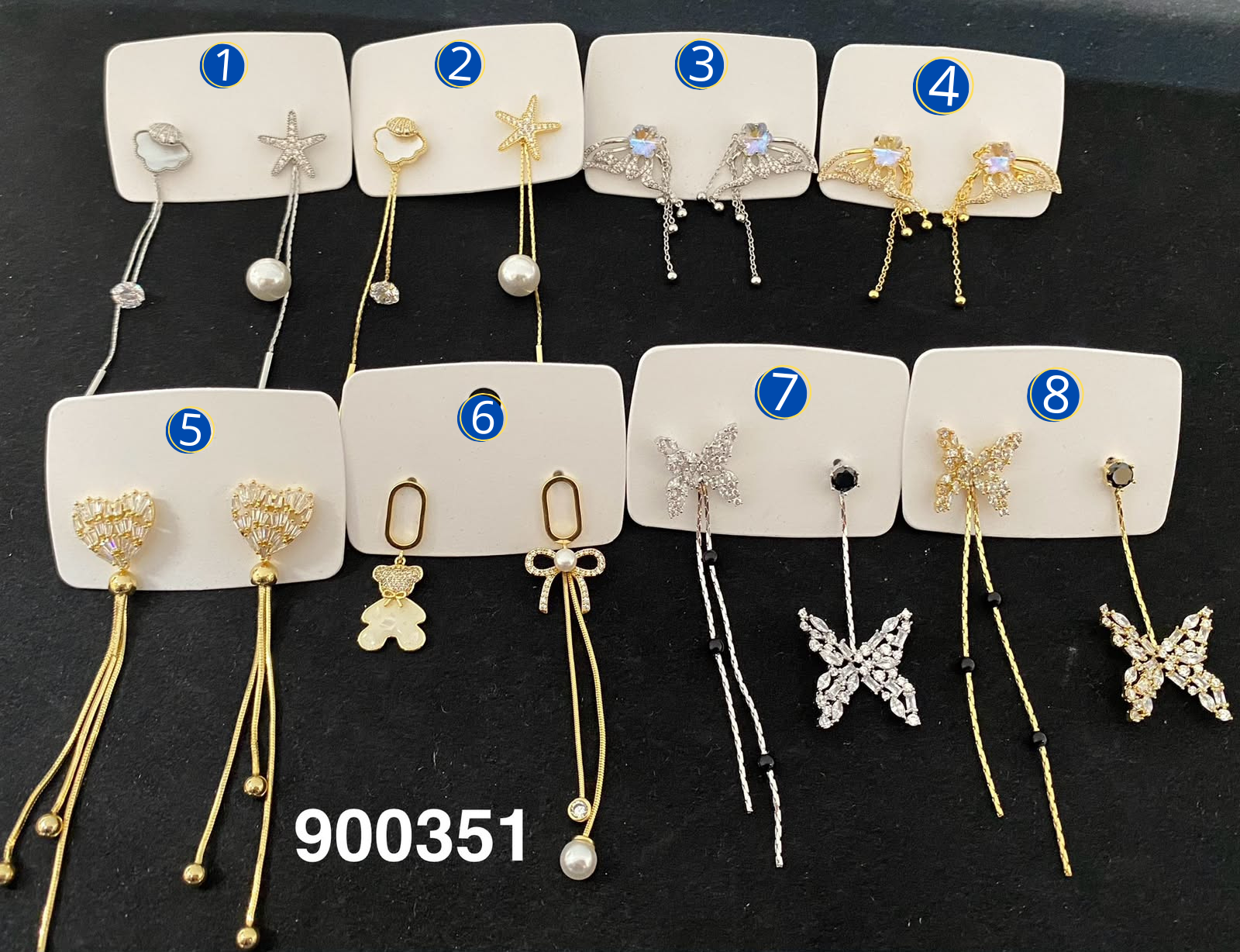 [08/JUNI/26] Aretes Largos Dorados y Plateados M28 Oro Laminado