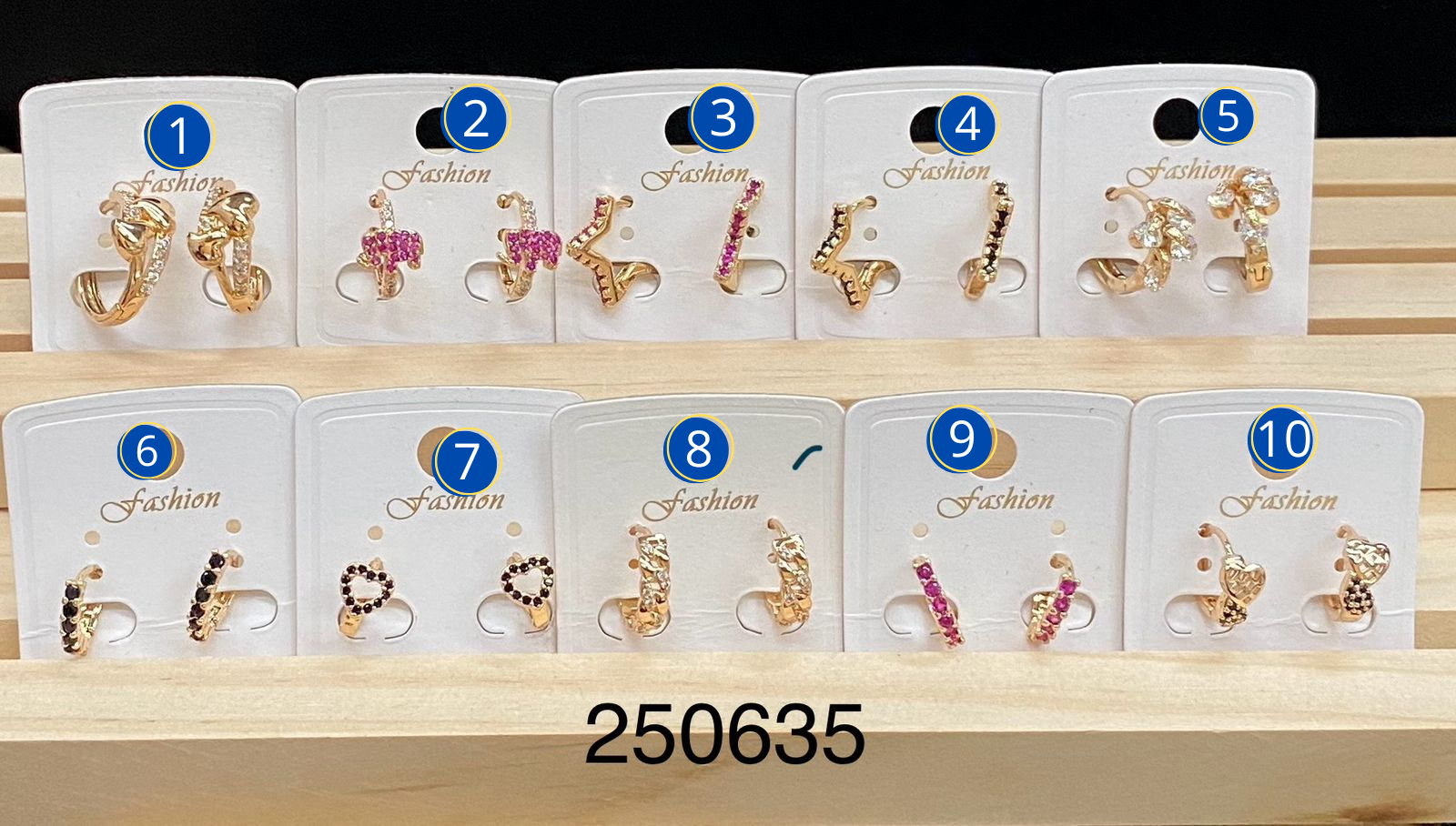 Aretes Dorados diferentes formas M24 Oro Laminado