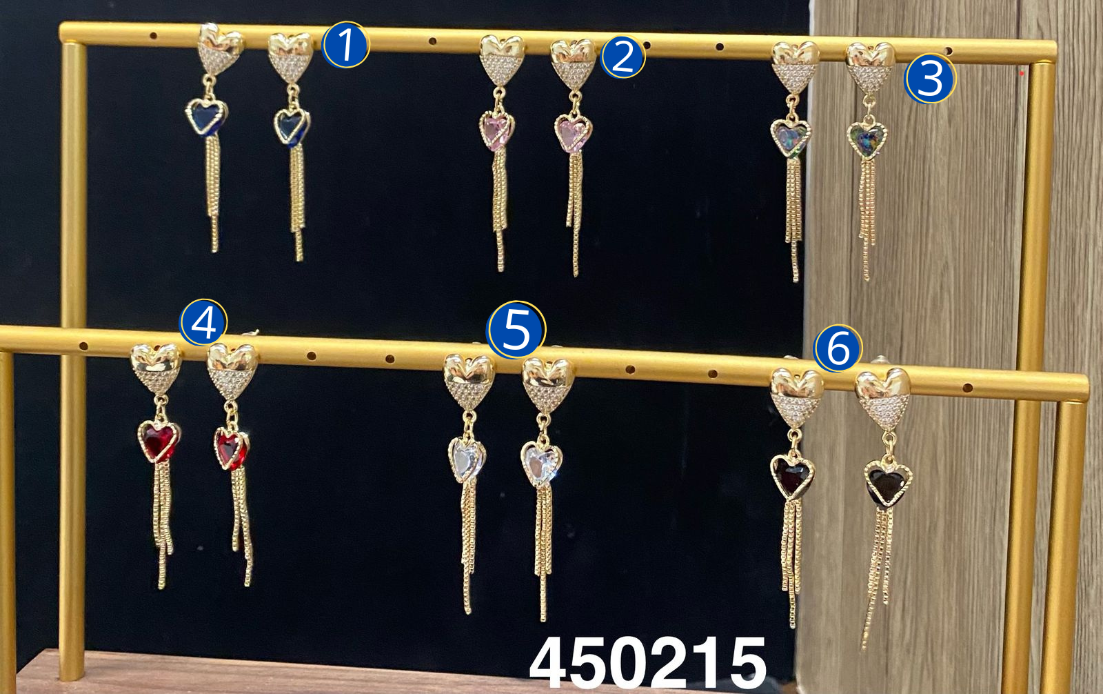Aretes Largos Dorados M21 Oro Laminado