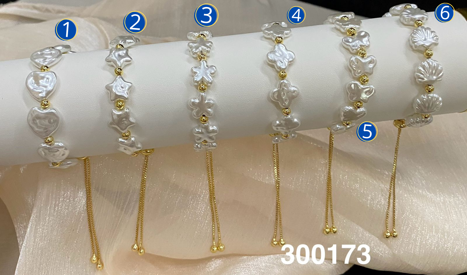 Pulseras Doradas con Cuentas M20 Oro Laminado 03/03/26