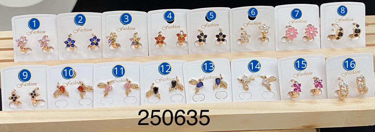 Aretes Dorados diferentes formas M11 Oro Laminado