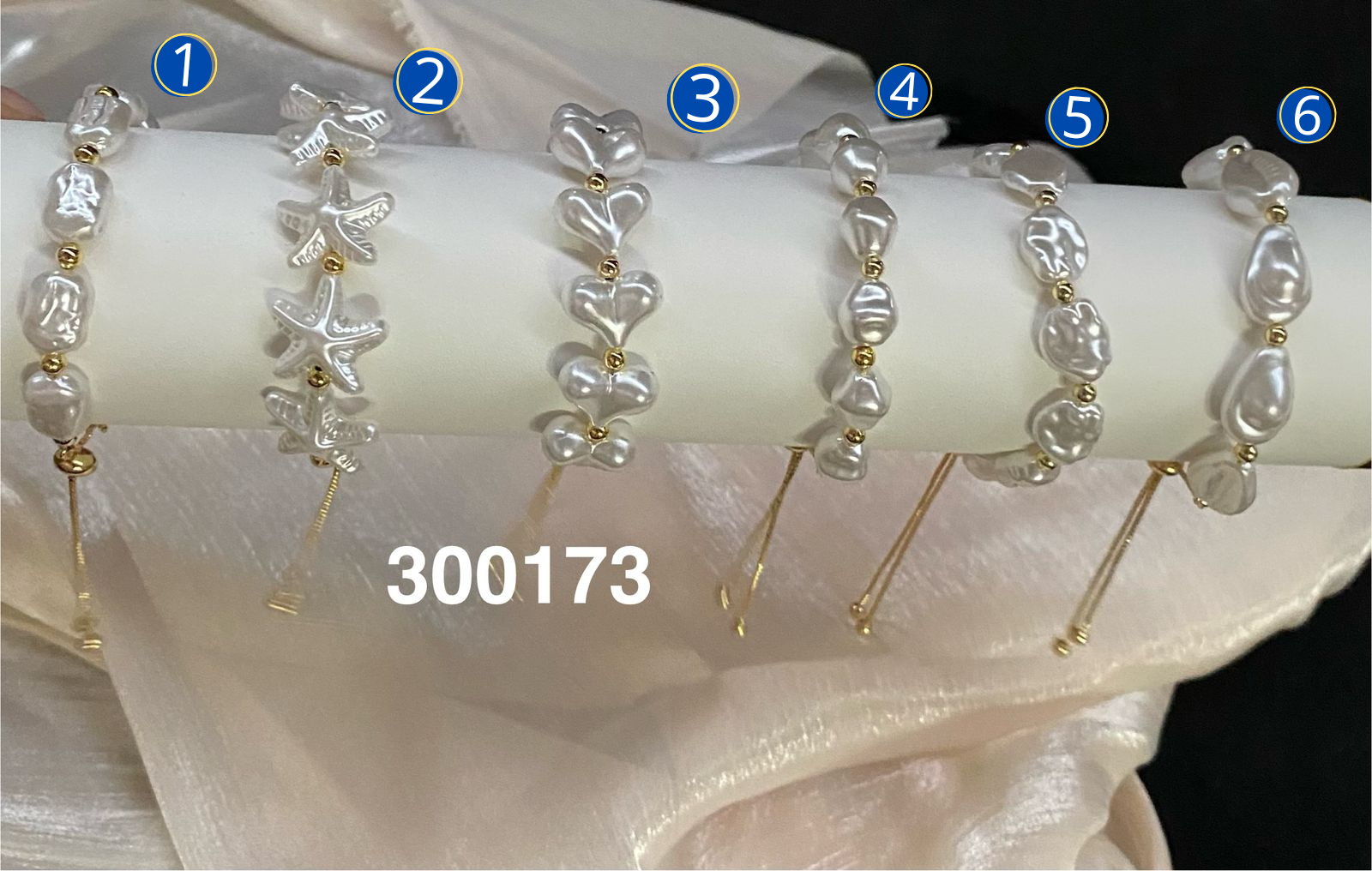 Pulseras Doradas con Cuentas M21 Oro Laminado 03/03/26