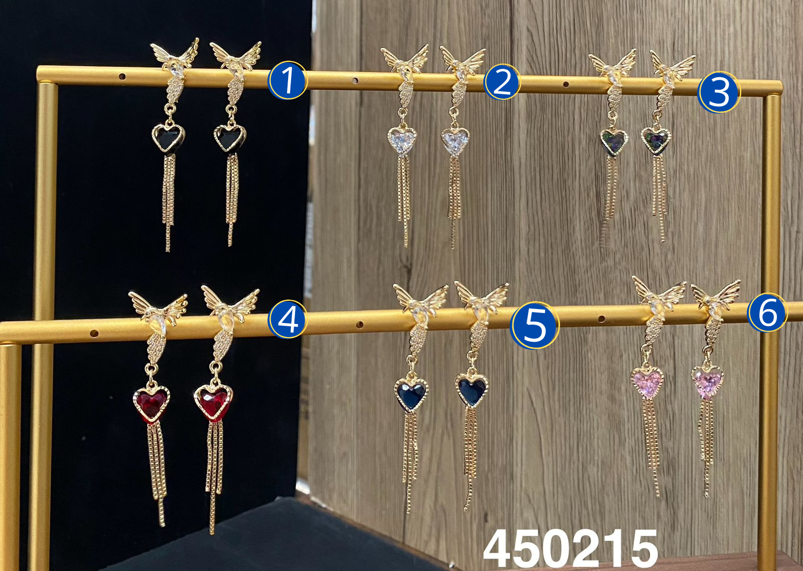 Aretes Largos Dorados M20 Oro Laminado