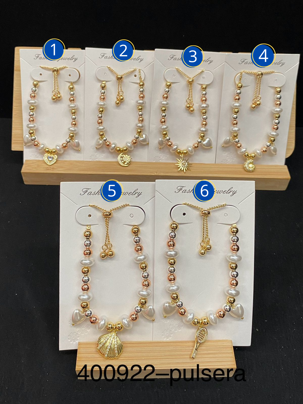 Pulseras con dijes M28 ORO LAMINADO