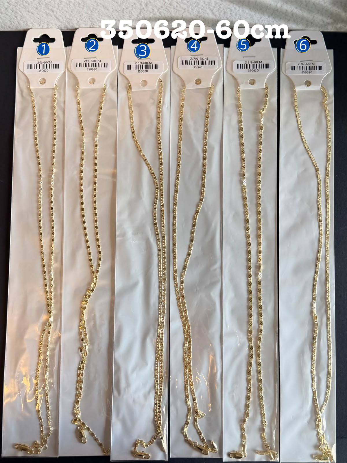 [01/AGOSTO/26] Cadena Dorada de 60 cm M14 Oro Laminado