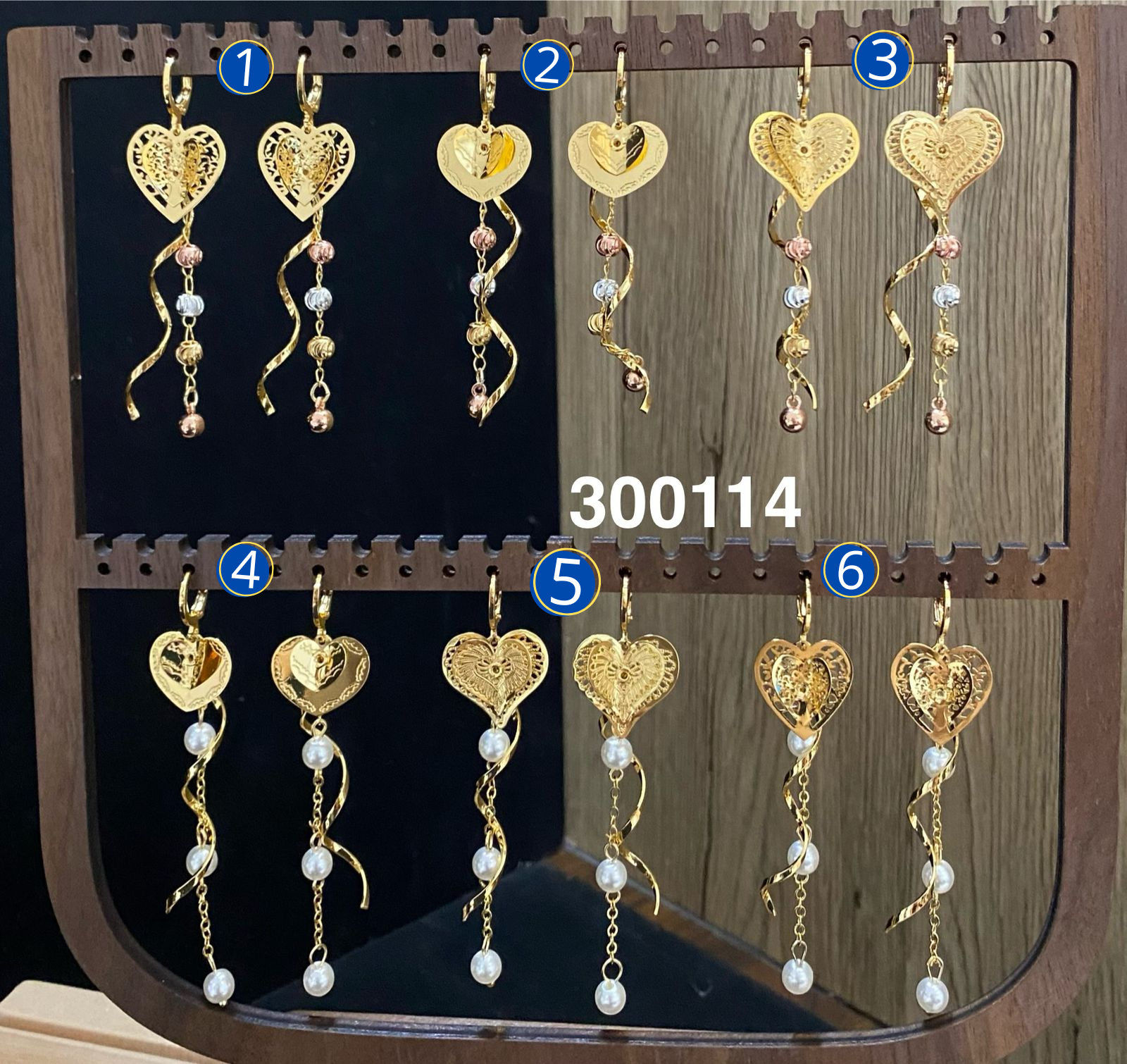 Aretes Largos Dorados M10 Oro Laminado