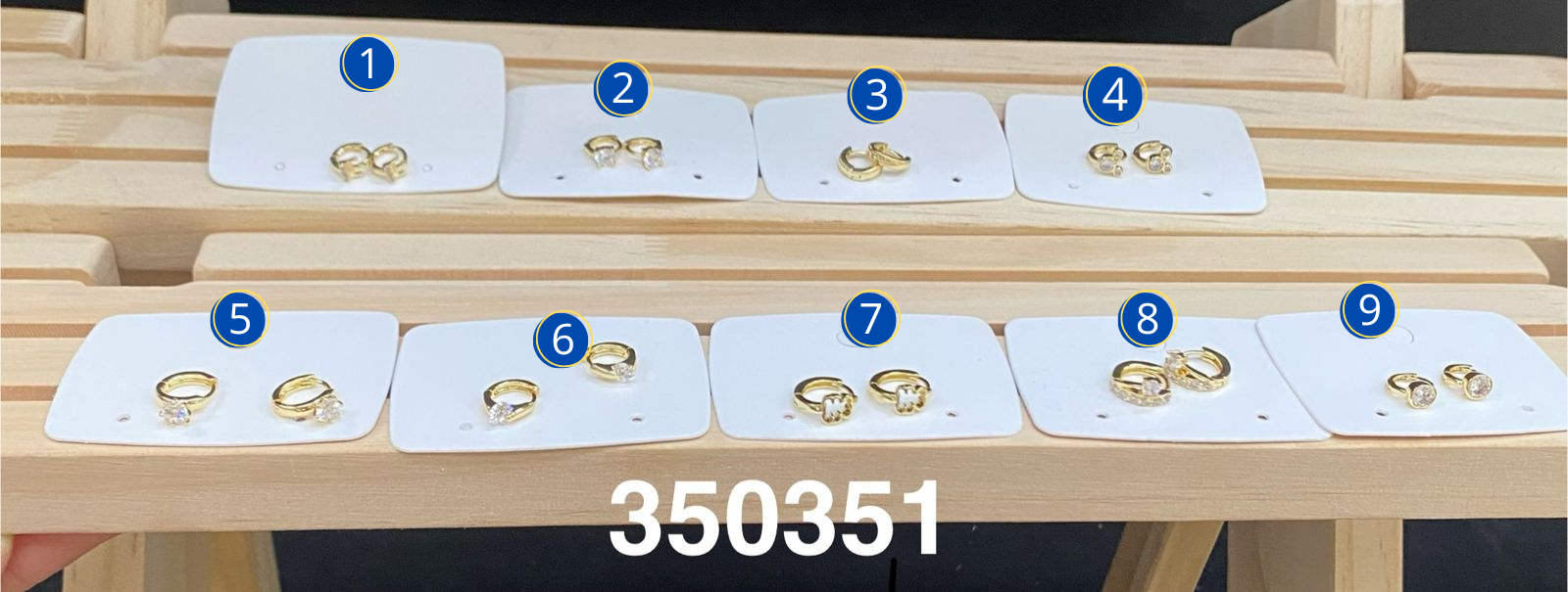 Aretes Dorados M5 Oro Laminado