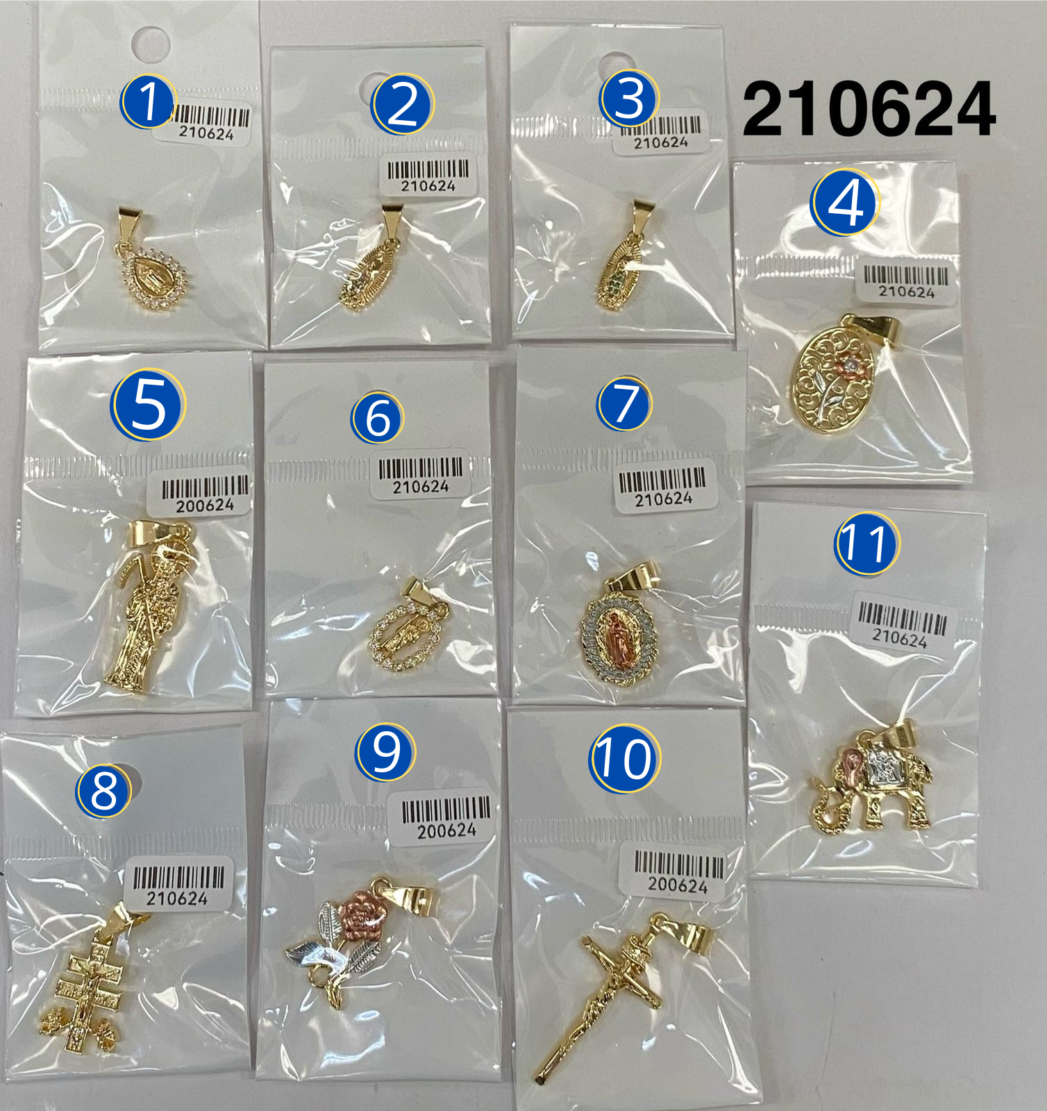 Dijes Dorados M10 Oro Laminado