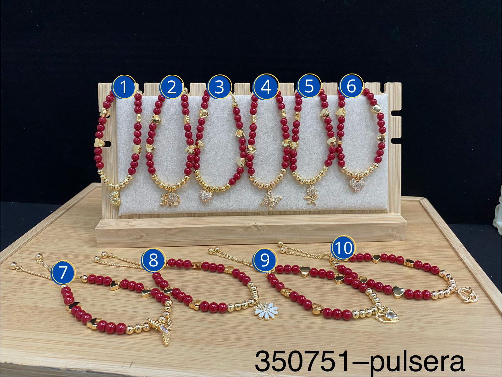 Pulseras con dijes M5 ORO LAMINADO