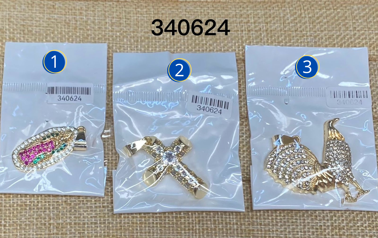 Dijes Dorados M34 Oro Laminado