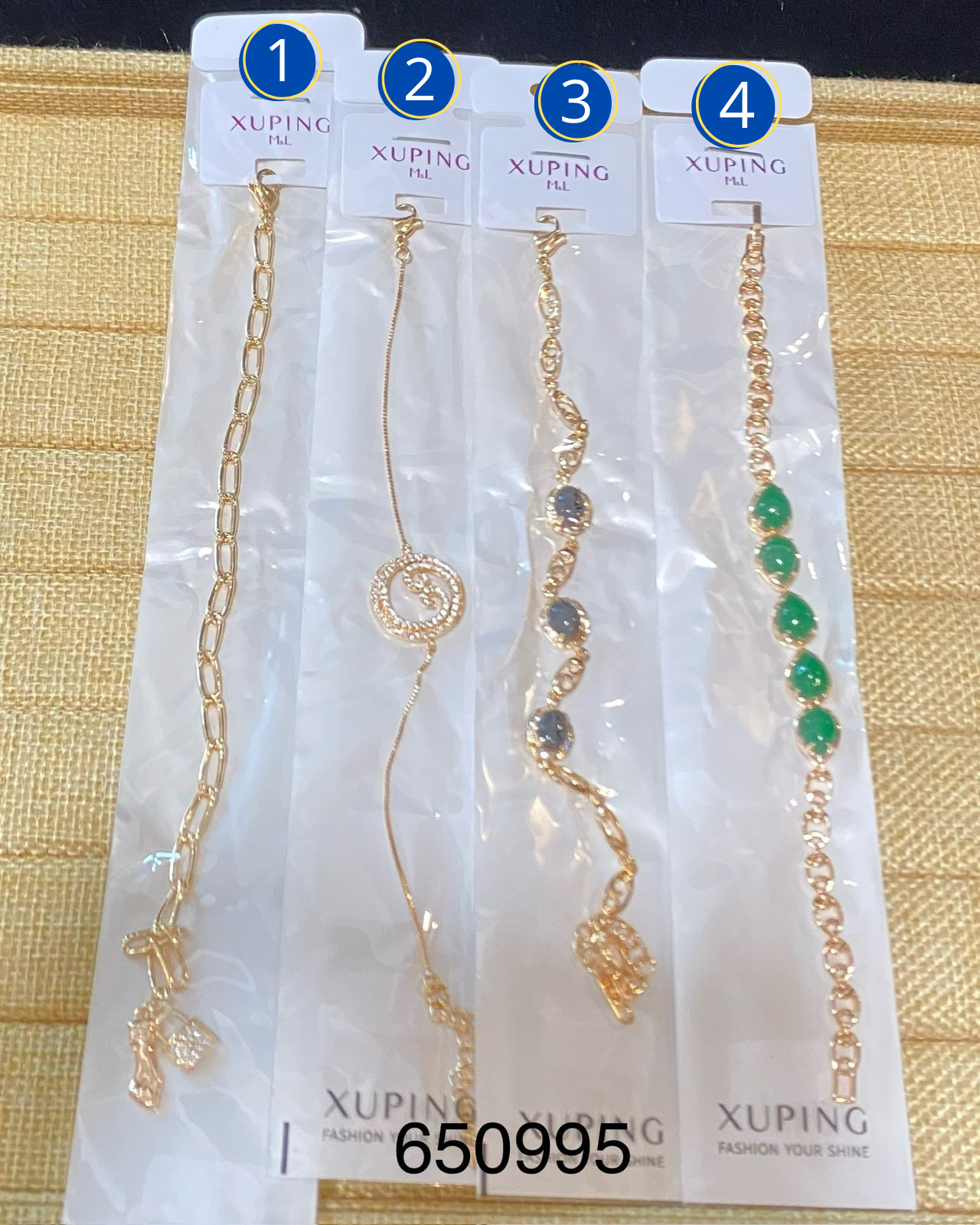 Pulsera Xuping Dorada M5 Oro Laminado