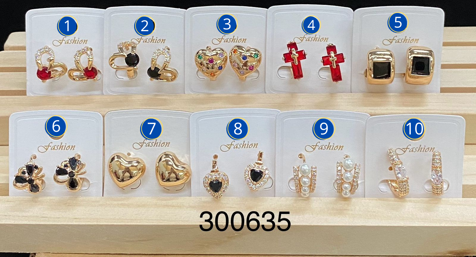 Aretes Dorados diferentes formas M37 Oro Laminado