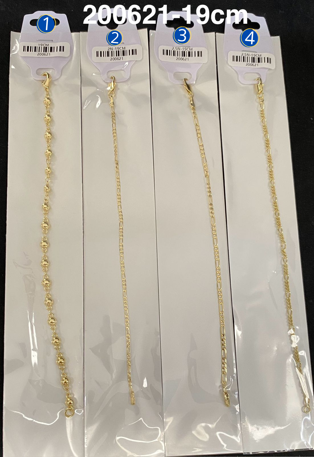 Pulsera Dorada de 19 cm M2 Oro Laminado