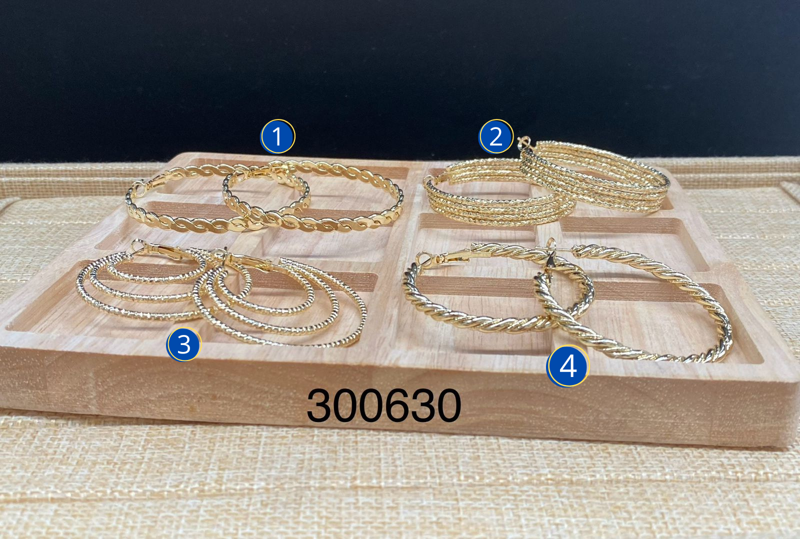 Arracadas Doradas M14 Oro Laminado