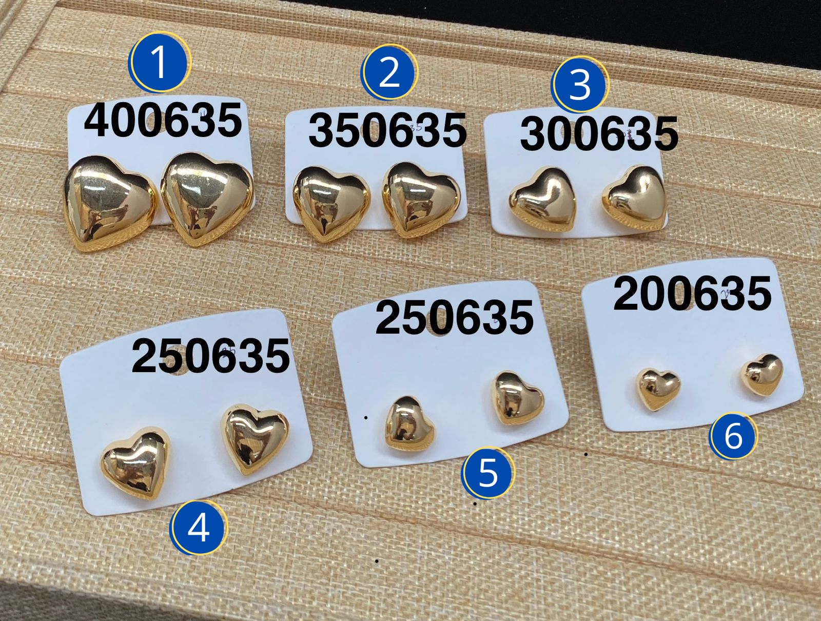 ARETES DORADOS M6 - Oro Laminado