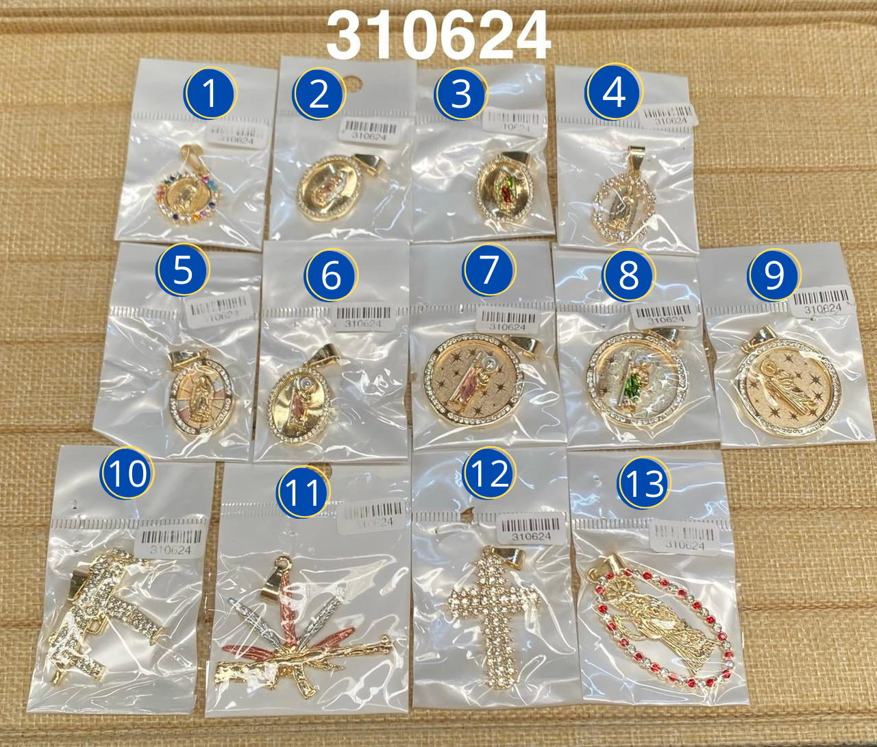 Dijes Dorados M28 Oro Laminado