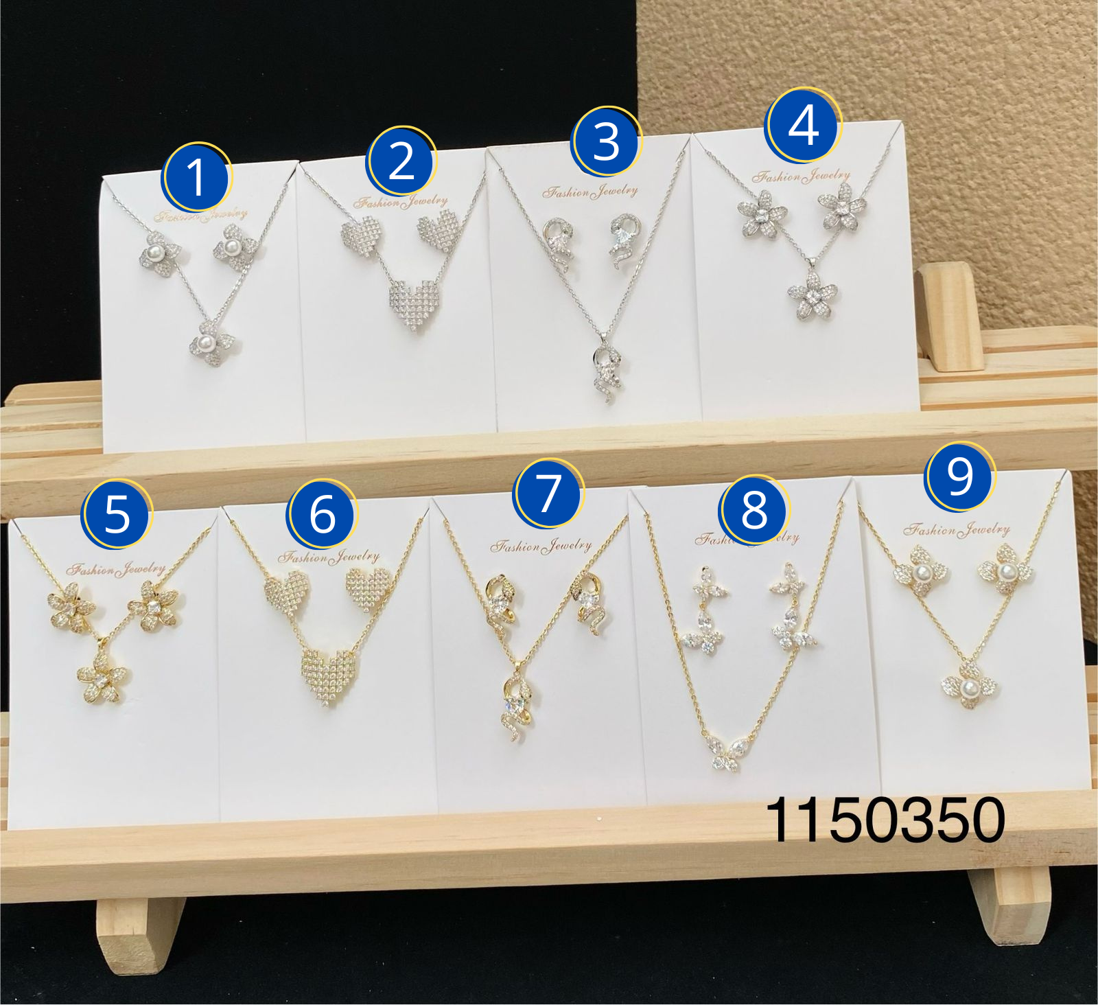 Cadena y juego de ansheli M10 oro laminado
