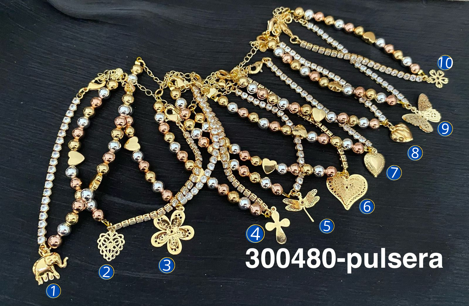 [08/JUNI/26] Pulseras Doradas con Dije M4 Oro Laminado