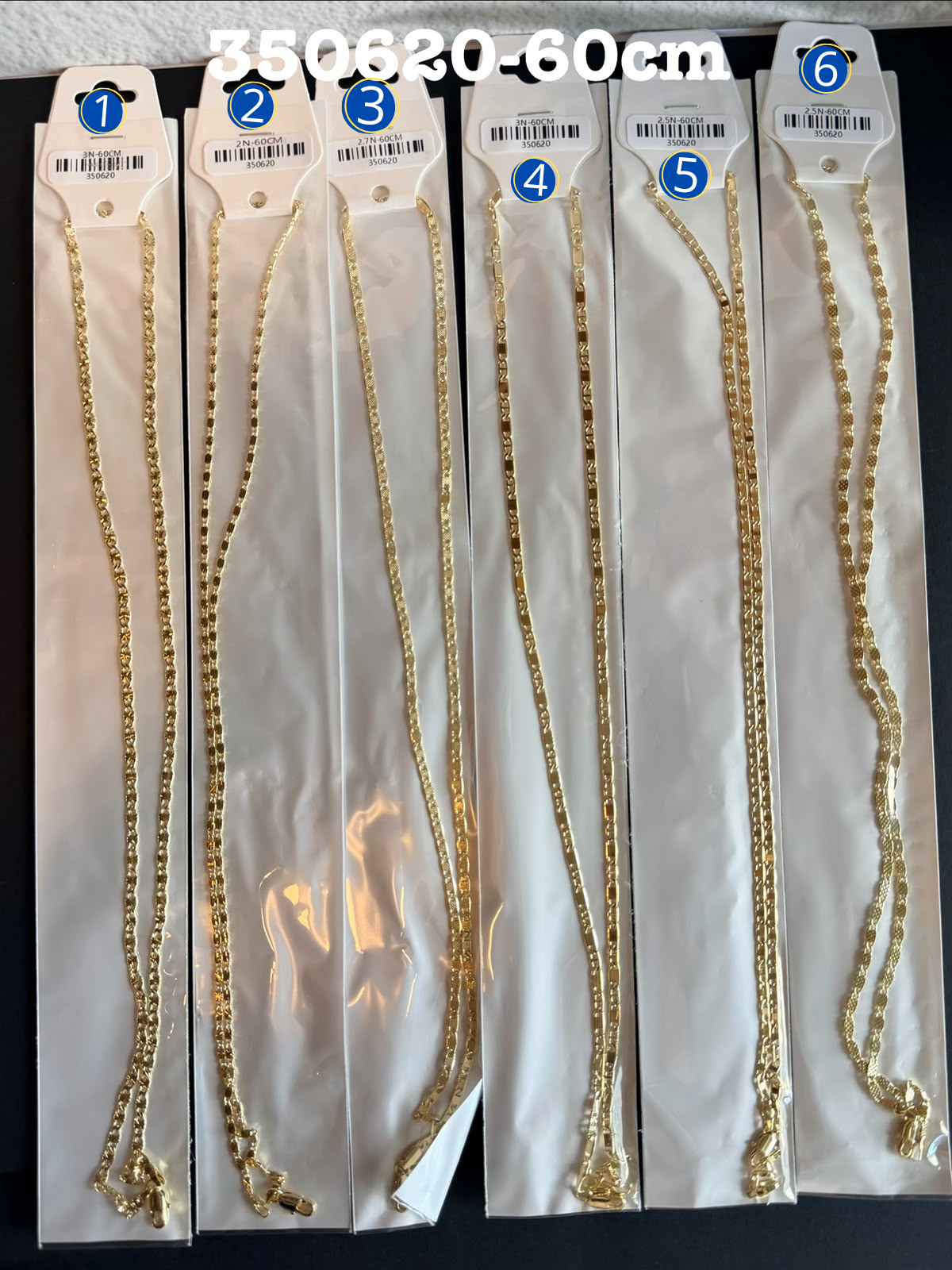 [01/AGOSTO/26] Cadena Dorada de 60 cm M15 Oro Laminado
