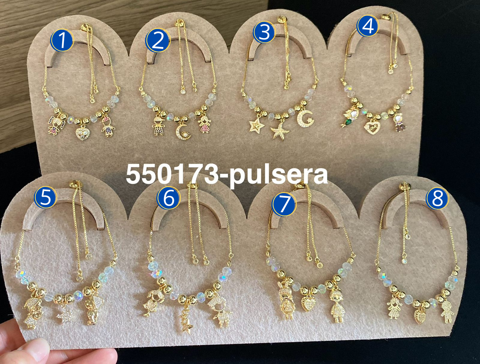 Pulsera Dorada con Dije M3 Oro Laminado